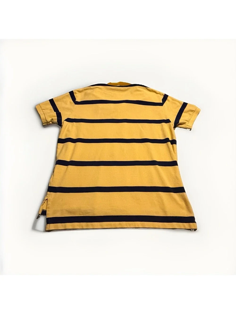 Polo Ralph Lauren Polo Shirt S/S Yellow & Navy Stripe 100% Cotton Sz 2XL